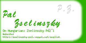 pal zselinszky business card